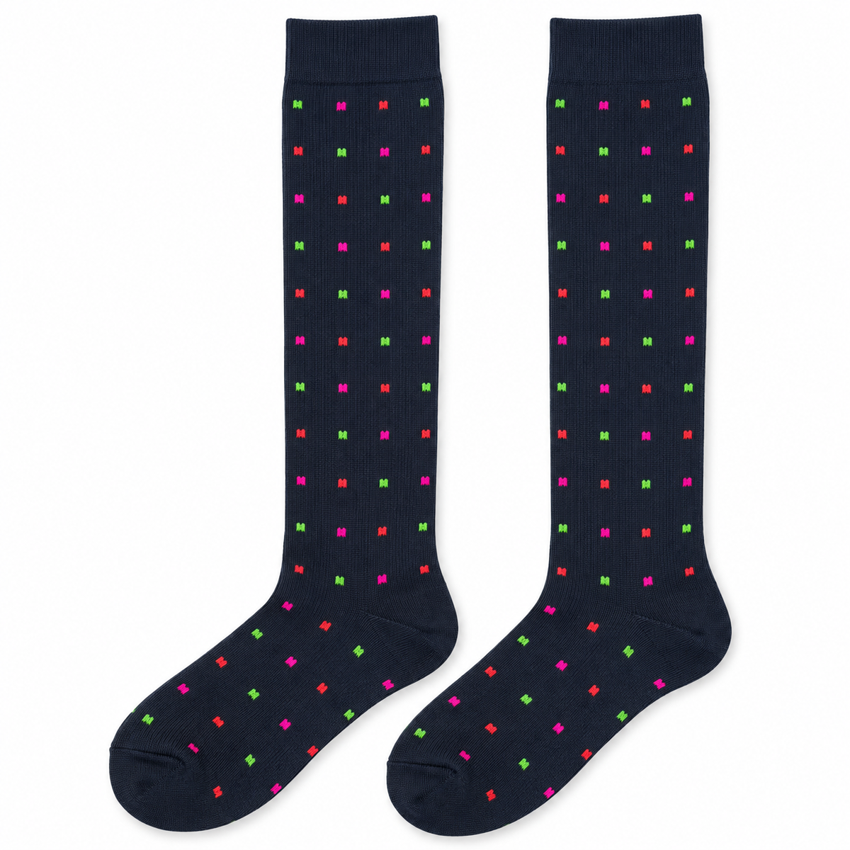 Lange Socken aus warmem Baumwollstoff - Nachtblau