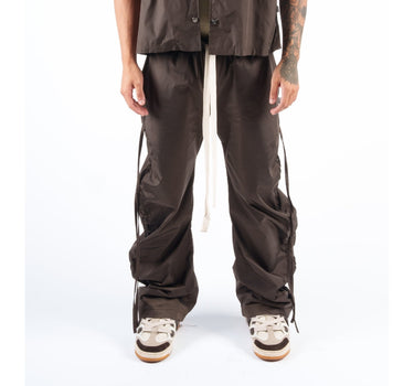 Pantalone in nylon arricciato - Bronzo