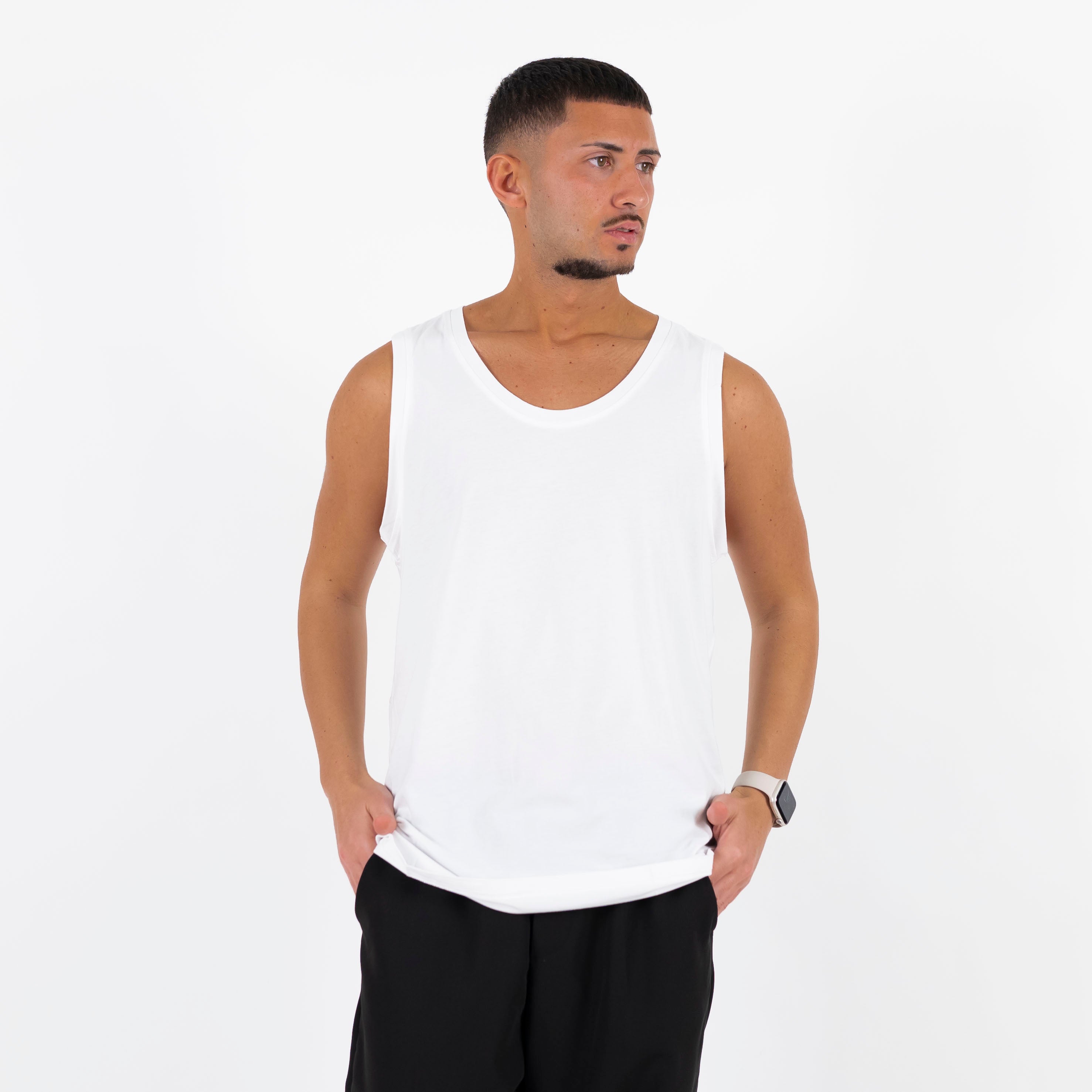 Camiseta sin mangas clásica - Blanco