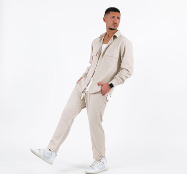 Coordinated shirt and trousers - Beige