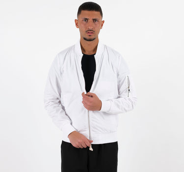 Nylon Varsity Jacket - White