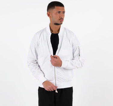 Nylon Varsity Jacket - White