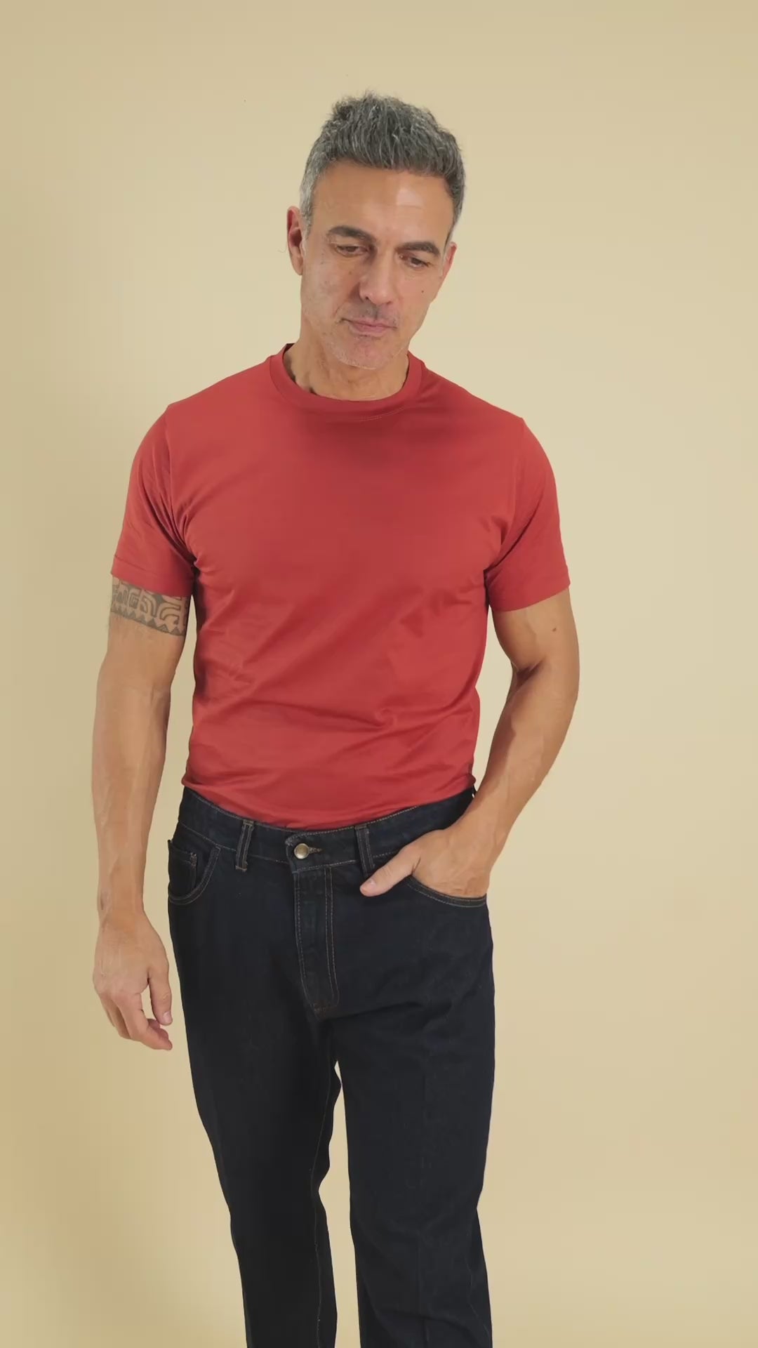 T-shirt in Filo di Scozia - Coccio