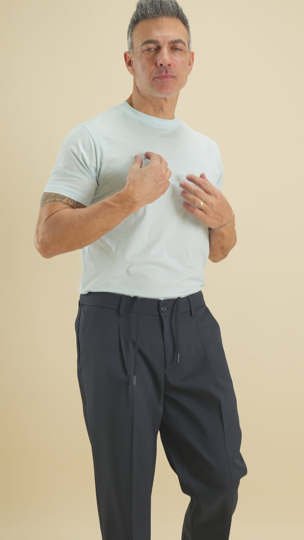 T-shirt in Filo di Scozia - Cielo