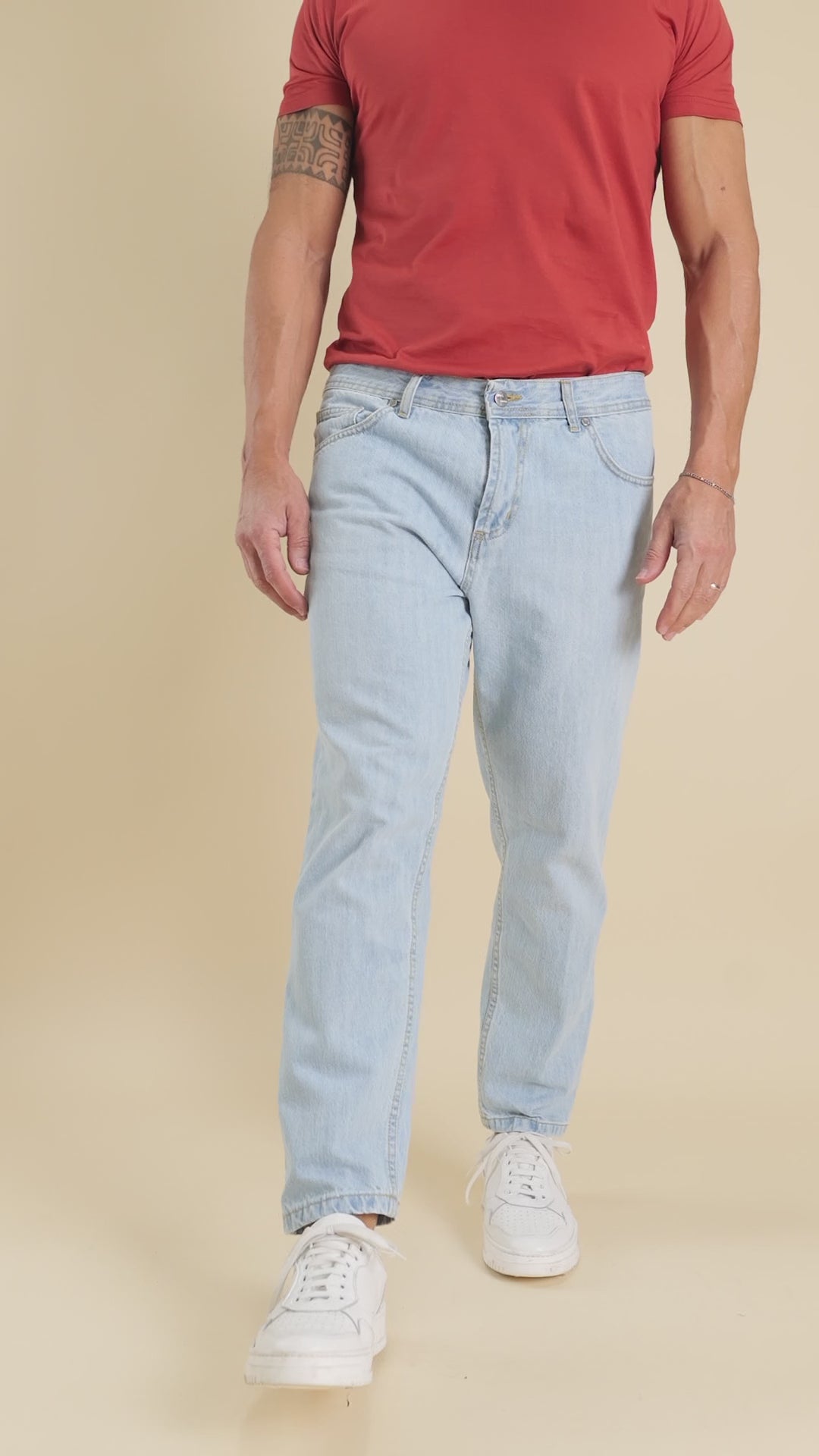 Jeans sartoriale lavaggio chiaro - Denim